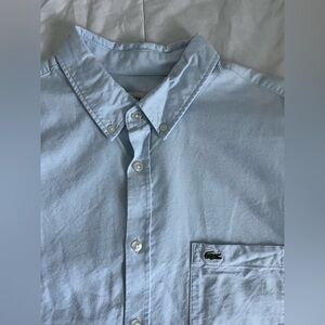 Lacoste men button up shirt short sleeve size large regular fit